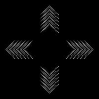 Metallic arrows hi-tech futuristic abstract design vector
