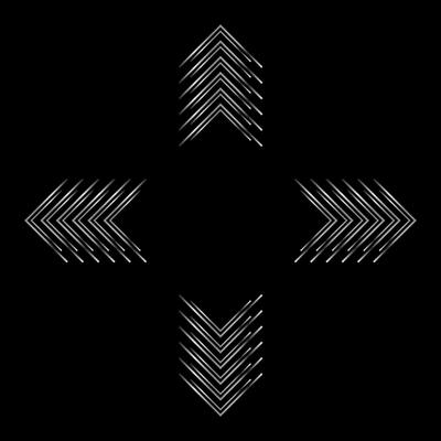 Metallic arrows hi-tech futuristic abstract design
