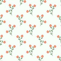 Seamless pattern with pink flowers. Spring and summer floral background. Design for wallpaper, wrapping paper, background, fabric. vector