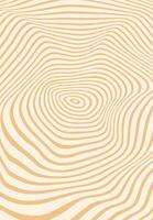 Trippy wavy yellow line groovy pattern or print vector