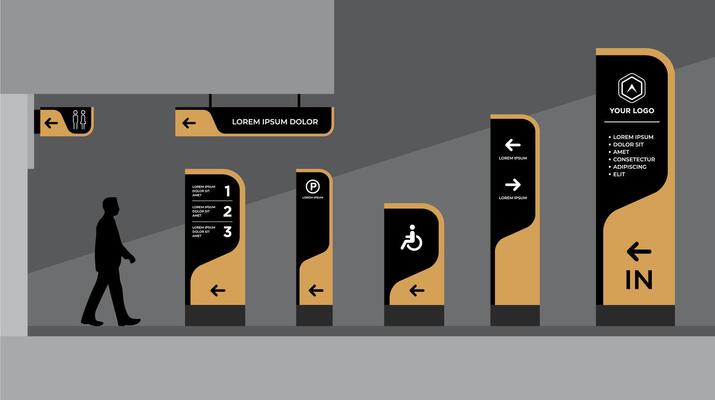 Signage and Wayfinding Designs 66730265 Vector Art at Vecteezy