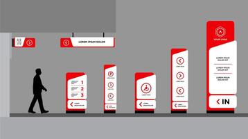 Signage and Wayfinding Designs for Buildings and Parking Areas vector