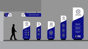 Business signage for direction and navigation in commercial spaces vector