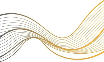 Abstract Golden Line Wave Design with Elegant Japanese Flow Aesthetic on White Background for Premium Branding and Zen Decor vector
