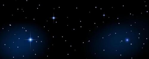 Concept of banner. Magic color galaxy. Horizontal space background with realistic nebula, stardust and shining stars. Infinite universe and starry night sky. vector