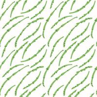 Salicornia or sea asparagus seamless pattern. Repeating botanical background of edible herbaceous shoots for wrapping, label, menu, card, print. Food, succulent plant, greenery. Textured rapport vector