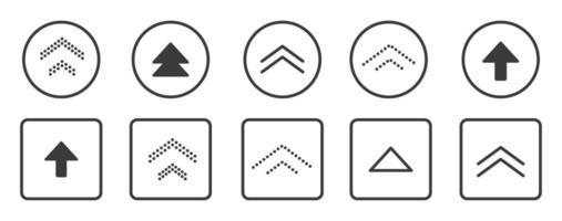 Swipe up icon arrow button, ui scroll symbol. Swipe slide simple minimal line sign. Move button, app interface action. vector