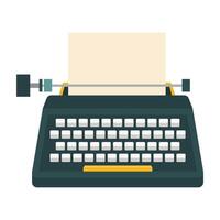 Retro devices collection including typewriter, turntable, and vintage tech. vector