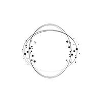Circle drawn with a dots symbol vector