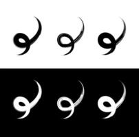 Abstract Swirls and Spirals set vector