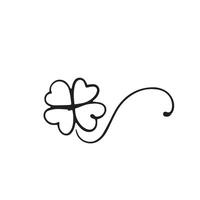 line abstract Clover flower symbol vector
