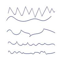 simple hand drawn line set elements vector