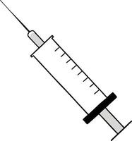 Syringe Medical Injection Tool on White Background vector