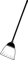 Broom Cleaning Tool for Sweeping Isolated on White vector