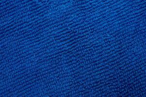 Full frame shot of blue microfiber cloth texture and background. photo