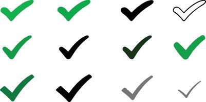 Check icon isolated on white background, check mark icon. check list button icon. Tick vector