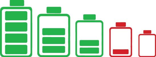 battery icon isolated on white background. Battery icon. battery charge level. battery charging icon vector
