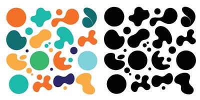 Blob shape organic set vector