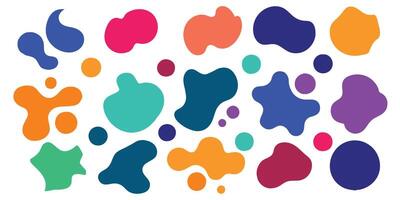 Abstract blotch shape. Fluid Blob Geometric Forms vector