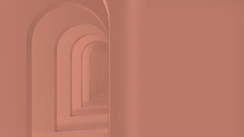 Light Brown Arch Corridor - 3D Loop video