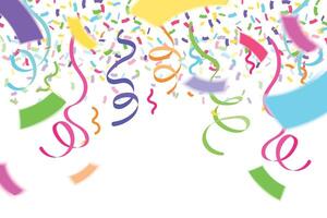 Flat Confetti Composition with white Background vector