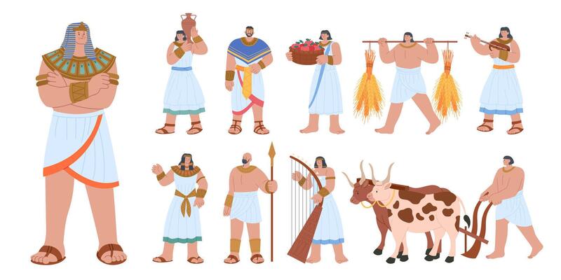 Ancient Egypt Isolated Persons Collection