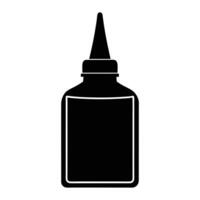 a black and white bottle with a lid on it vector