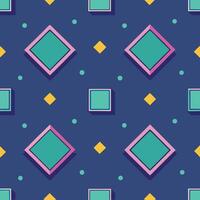 a blue and yellow geometric pattern with squares vector