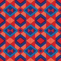 an abstract pattern with red and blue squares vector