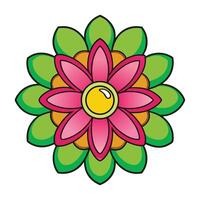 a flower with a yellow center on a white background vector