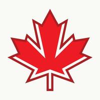 a red maple leaf icon. vector