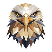 an eagle head with geometric shapes on it vector