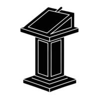 a black and white illustration of a podium vector