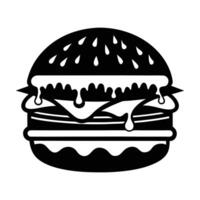 a black and white hamburger icon on a white background vector