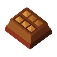 a bar of chocolate with four squares on it vector