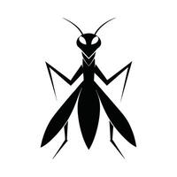 a black and white illustration of a mosquito vector