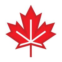 a red maple leaf icon on a white background vector