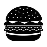 a black and white hamburger icon on a white background. vector