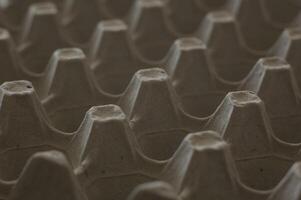 Close up empty eggs carton box photo