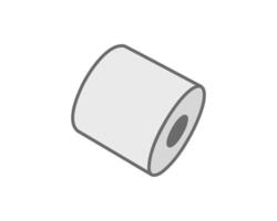 A minimalist illustration of a roll of paper, symbolizing beginnings, potential, or the continuous flow of information. Perfect for presentations, websites, or apps needing a clean, modern aesthetic. vector