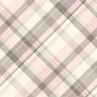 Choice pattern textile texture, large plaid check fabric. Korean background seamless tartan in light and sea shell colors. vector