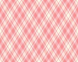 Delightful pastel pink and cream diagonal plaid pattern. Perfect for textile design, scrapbooking, website backgrounds, and romantic projects. vector