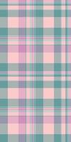 Everyday background textile, dimensional texture check seamless. Classic plaid fabric tartan pattern in light and teal colors. vector