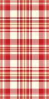Artistic fabric texture , kind pattern textile background. Adorable seamless check plaid tartan in red and light yellow colors. vector