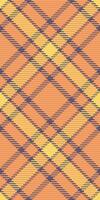 Dog tooth check tartan background, ceremony seamless plaid textile. Slim texture fabric pattern in orange and pastel colors. vector