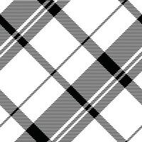 Elegant black and white tartan pattern, versatile for backgrounds, textiles, or designs. Classic, timeless and sophisticated aesthetic. Adaptable texture. vector