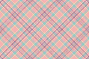 Layout check tartan, american fabric background pattern. Hobby seamless textile plaid texture in light and red colors. vector