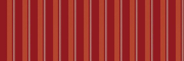 Pthnic lines vertical, folklore pattern fabric seamless. Burniture texture stripe background textile in red and orange colors. vector