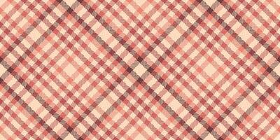 Subtle coral and beige plaid pattern. Perfect for textile design, website backgrounds, or fashion illustrations. This seamless texture evokes a feeling of warmth and understated elegance. vector