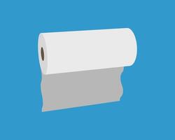 A minimalist illustration of a roll of paper against a vibrant blue backdrop. The partially unfurled paper suggests continuous flow, renewal, or fresh beginnings. vector